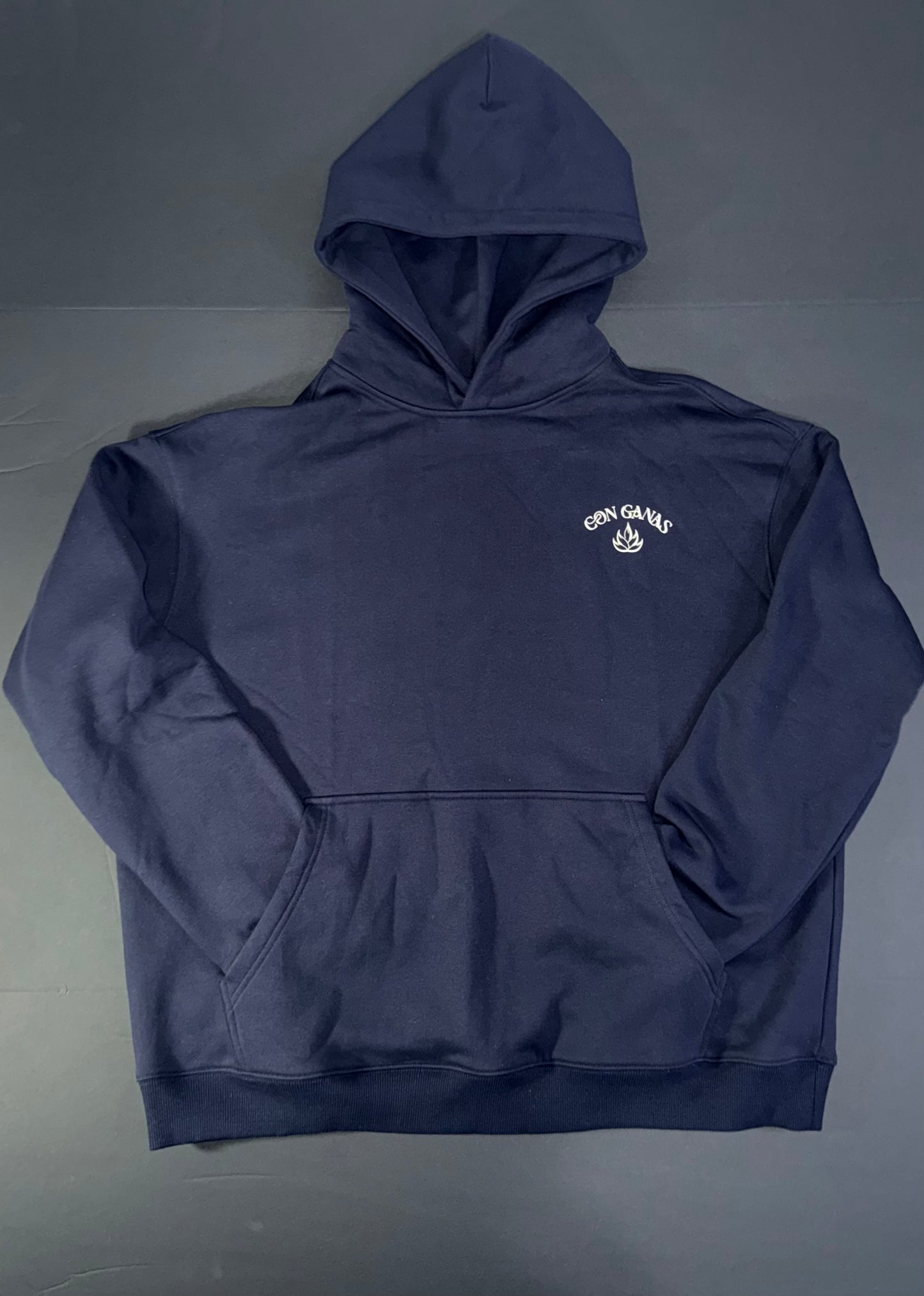 Navy Hecho Con Ganas  Premium Hoodie