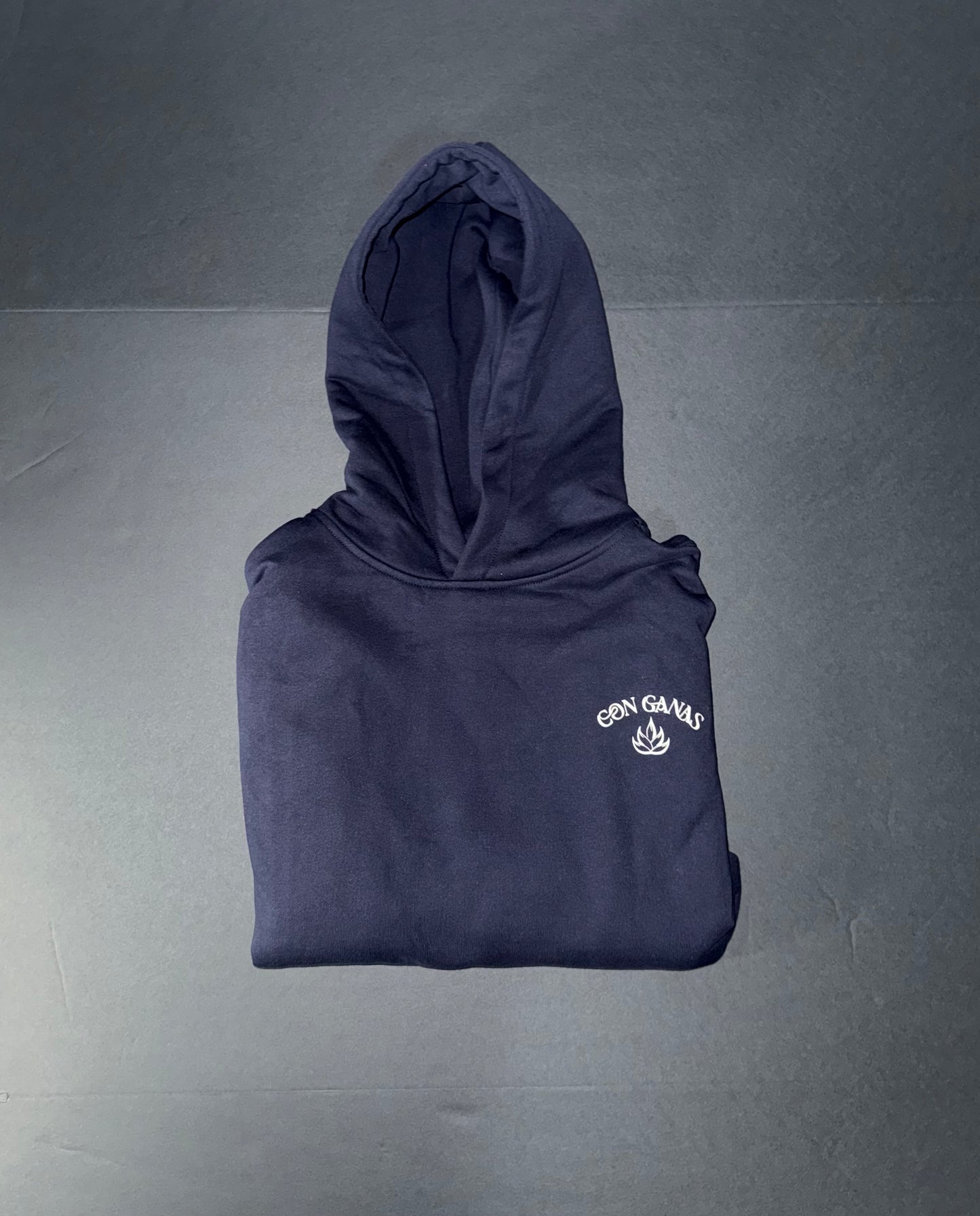 Navy Hecho Con Ganas  Premium Hoodie